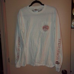 2017 Harley Davidson long sleeve white shirt large